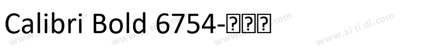 Calibri Bold 6754字体转换